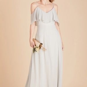 NWT Birdy Grey Jane Convertible Chiffon Bridesmaid Dress - Dove Grey Size Small